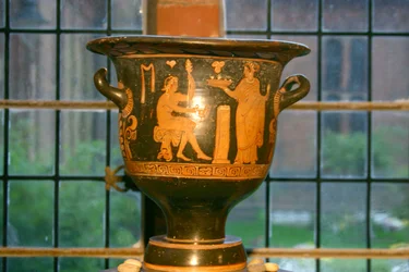 Urne mit der Asche von Sigmund (1856-1939) und Martha Freud (1861-1951) im Kolumbarium